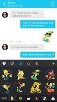 GO Keyboard Sticker Happy Duck screenshot 3
