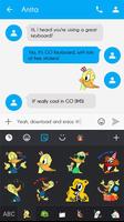 GO Keyboard Sticker Happy Duck screenshot 2