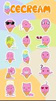 GO Keyboard Sticker Ice cream imagem de tela 1