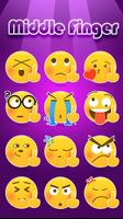 برنامه‌نما Keyboard Sticker Middle Finger عکس از صفحه