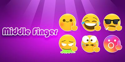 برنامه‌نما Keyboard Sticker Middle Finger عکس از صفحه