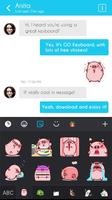 GO Keyboard Sticker Mr Pig Screenshot 2