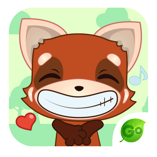 GO Keyboard Sticker Red Fox