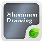 Aluminum Drawing GO Keyboard icône