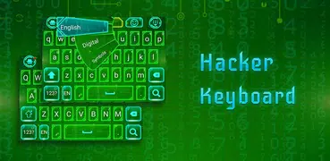 Cyber neon hacker keyboard