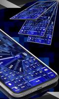 Blue Keyboard Affiche