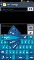 Blue Keyboard for Smartphone Plakat