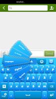 Blue Plastic Keyboard Affiche