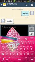 Pink Candy Keyboard Affiche