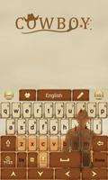 Cowboy Keyboard Theme & Emoji capture d'écran 3