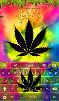 Colored Rasta Weed Keyboard poster