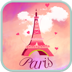 Romantic Paris Keyboard أيقونة