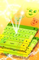 Cute Green Bear Keyboard Theme Affiche