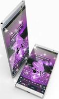 Violet Love GO Keyboard captura de pantalla 3