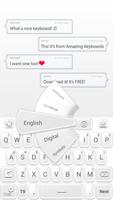 White GO Keyboard poster