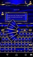 Abstract Blue Go Keyboard them poster