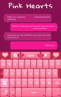 GO Keyboard Pink Hearts Glow screenshot 1