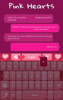 GO Keyboard Pink Hearts Glow capture d'écran 2