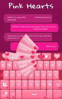 برنامه‌نما GO Keyboard Pink Hearts Glow عکس از صفحه