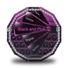 Black and Pink GO Keyboard icône