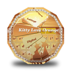 Kitty Love Orange GO Keyboard آئیکن