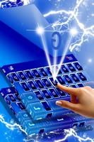 Neon Blue Keyboard Theme Ekran Görüntüsü 1