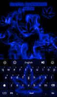 Rasta escuro teclado neon azul Cartaz