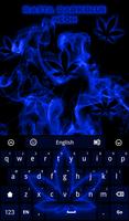 Rasta Teclado neón azul marino Poster