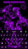 Neón teclado rasta púrpura Poster