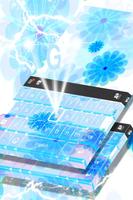 برنامه‌نما Animated Blue Flower Keyboard عکس از صفحه