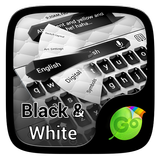 Black and White Keyboard Theme icône