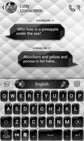 Black and White Keyboard Theme syot layar 3