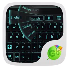 GO Keyboard Black Cyan Theme APK Herunterladen