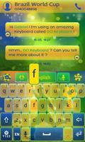 Football Brazil Keyboard Theme 스크린샷 2