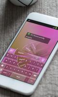 Raining pink Keyboard Skin syot layar 1