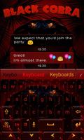 Black Cobra Keyboard Theme screenshot 3