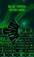 Blue Green Keyboard Theme capture d'écran 1