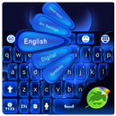 Dunkelblaue Glow-Tastatur APK