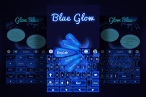 Dark Blue Glow Keyboard capture d'écran 1
