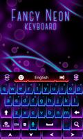 Fancy Purple Neon Keyboard-poster