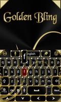 Black and Gold Keyboard Theme capture d'écran 2