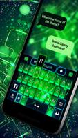 Green Galaxy Keyboard Theme screenshot 1