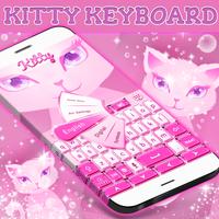 Cute Kitty Keyboard Theme โปสเตอร์