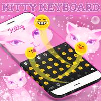 Cute Kitty Keyboard Theme ภาพหน้าจอ 1