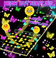 Neon Butterflies Keyboard screenshot 1