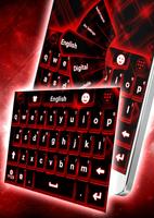 Clavier Rouge Etincelles Affiche