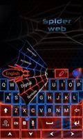 Neon Spider Web Keyboard capture d'écran 1