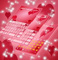 Hearts Theme for Keyboard captura de pantalla 2