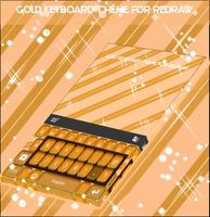 Golden Stripes Keyboard Theme poster