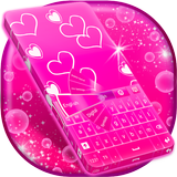 Pink Glow Keyboard Theme simgesi